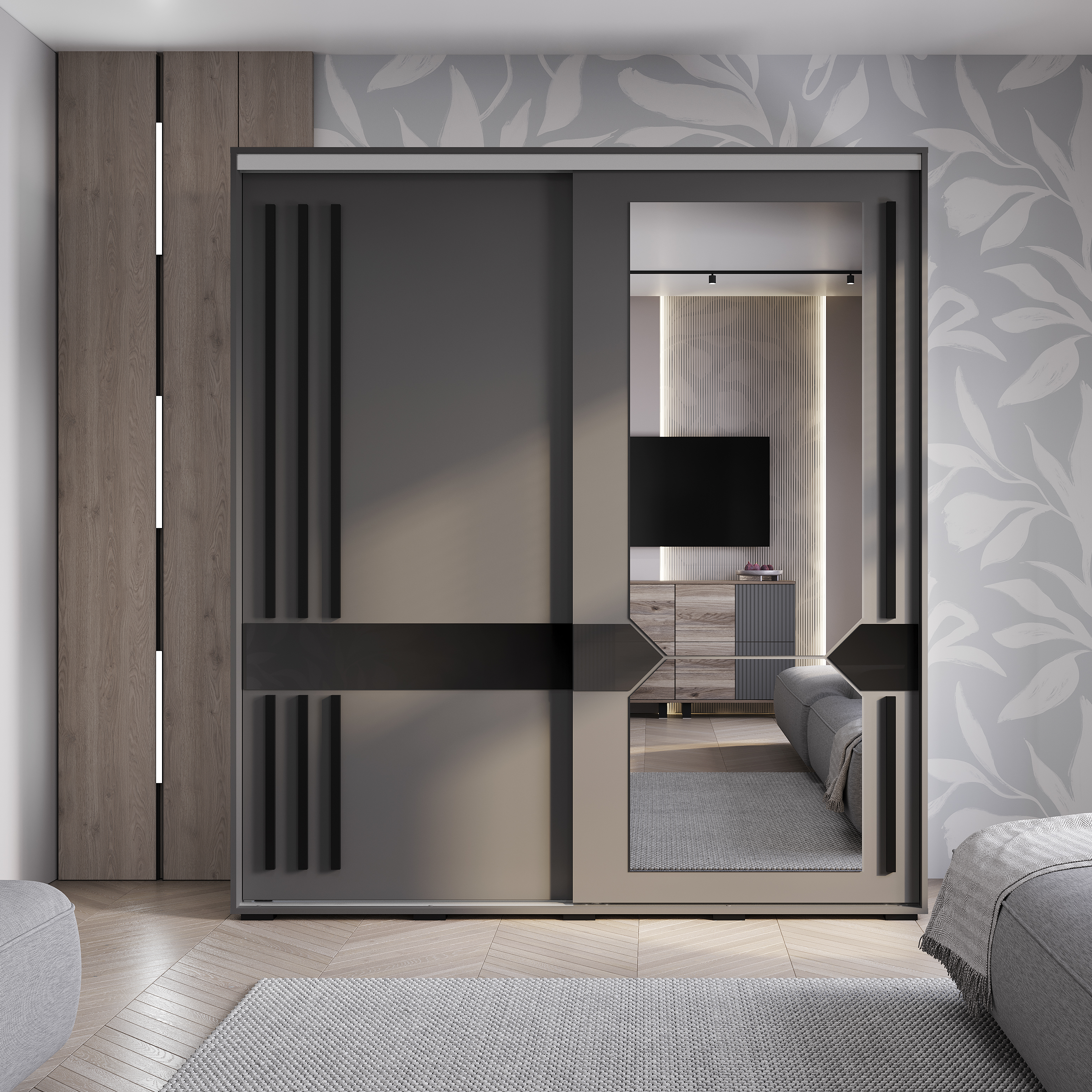 Шкаф-купе Крафт-9 графит