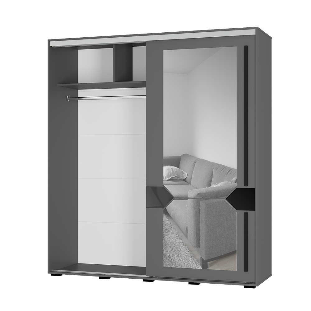 Шкаф-купе Крафт-9 графит