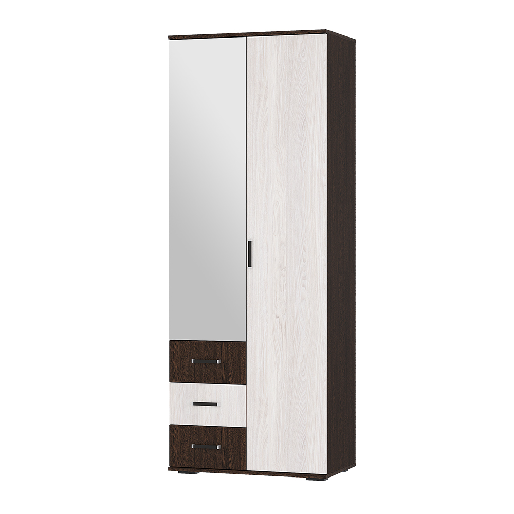 Шкаф 2-х створчатый Белла венге/ясень белый