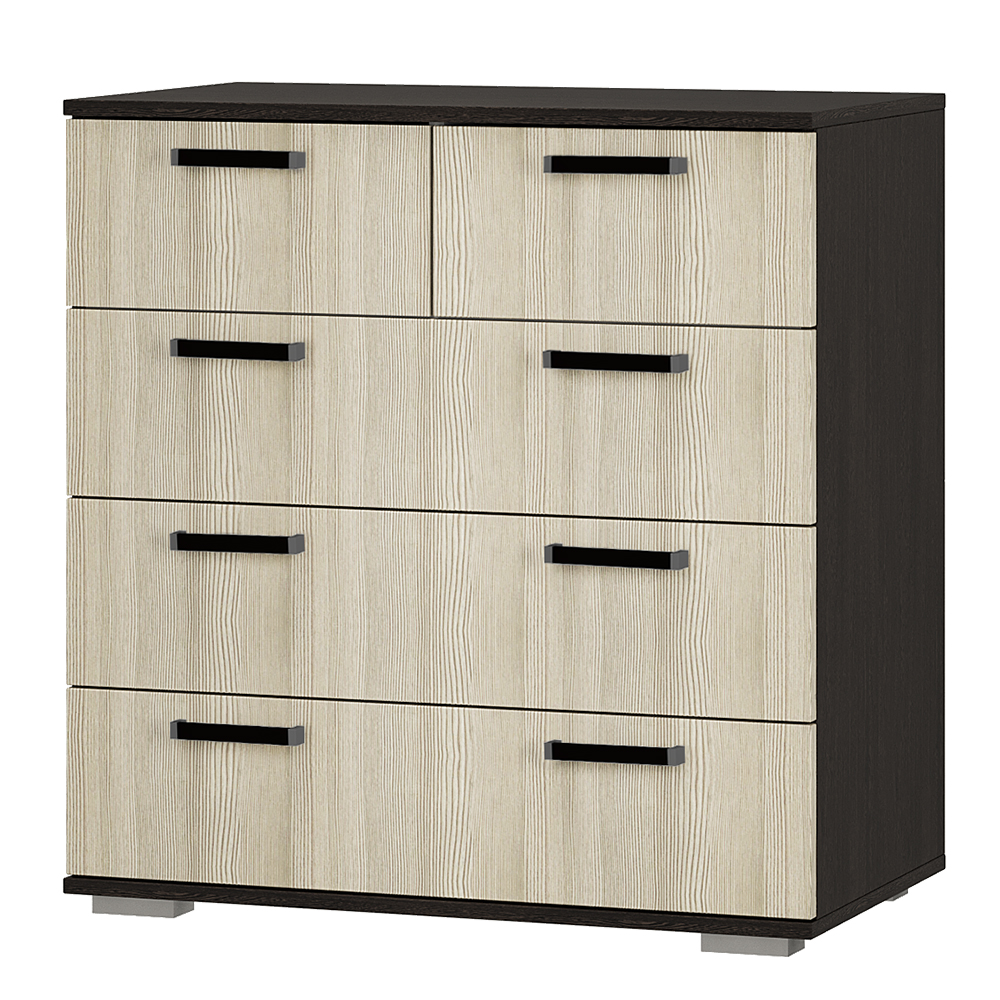 Комод Стандарт-5 NEW дуб крафт белый