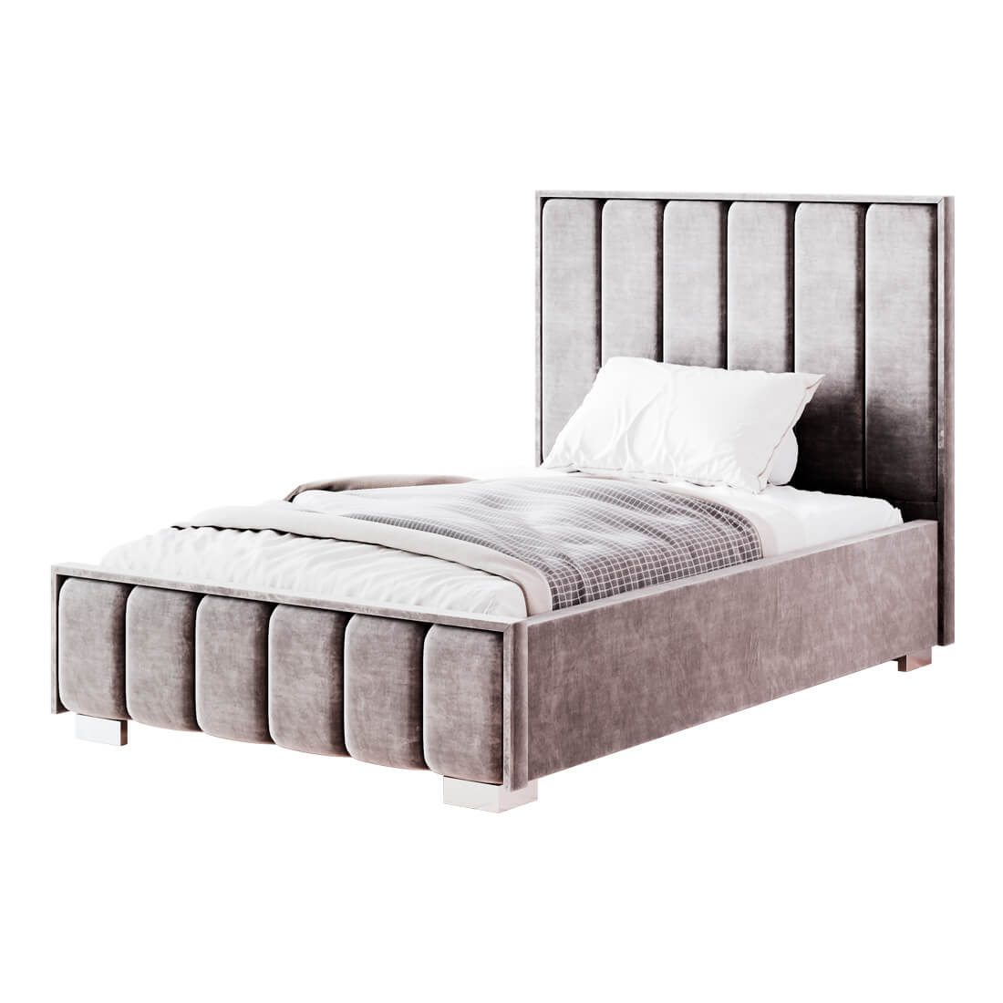 Кровать Мирабель 1,2 м велюр графит