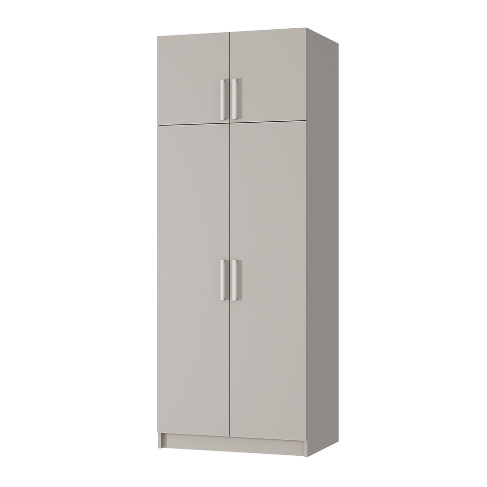 Шкаф 2-х створчатый с перегородкой дуб крафт белый