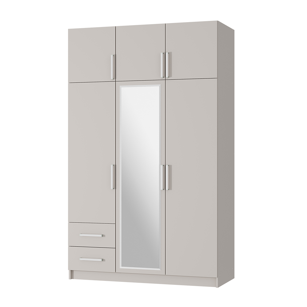 Шкаф 3-х створчатый с ящиками кашемир