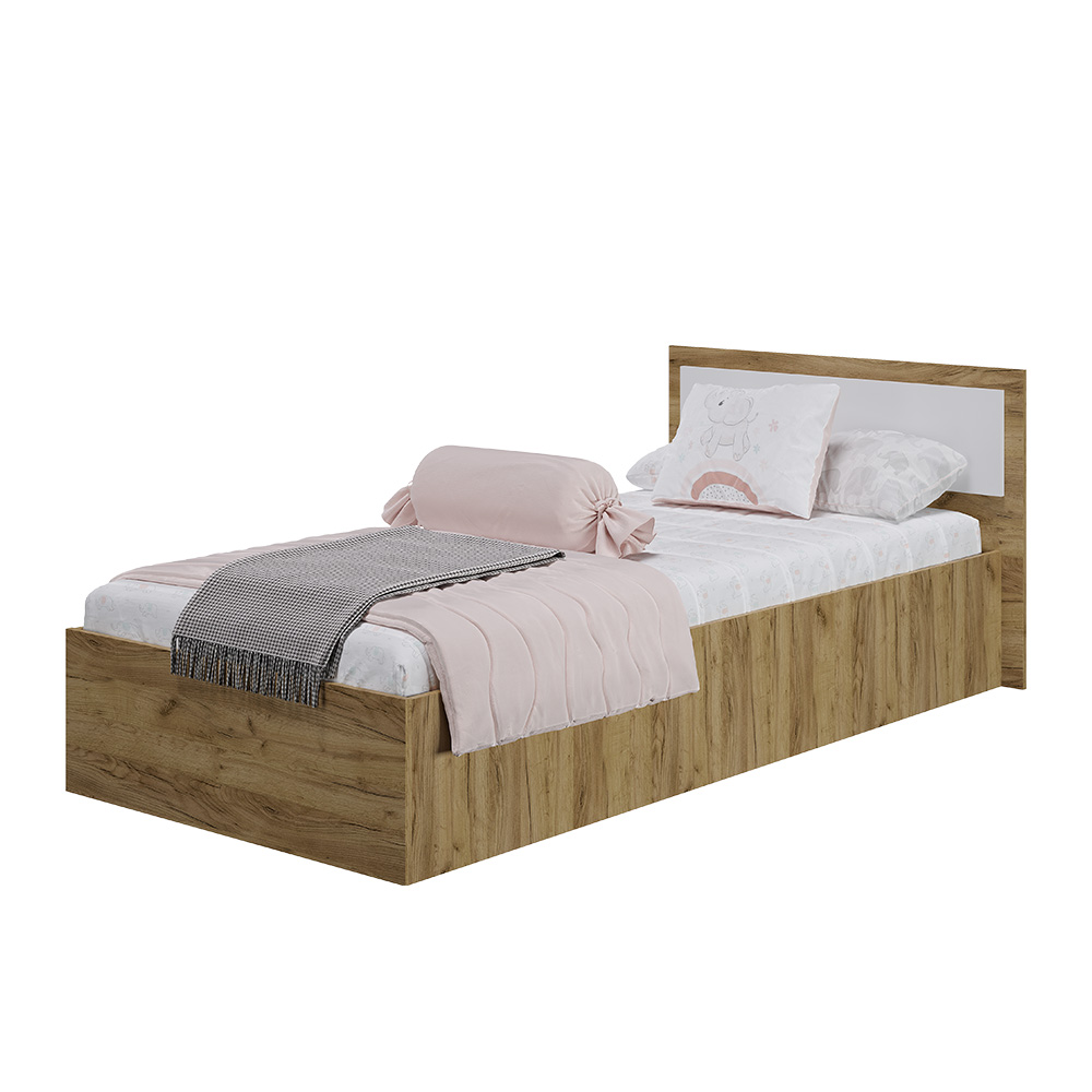 Кровать 0,9 Евро LIGHT КР-02 крафт/белый