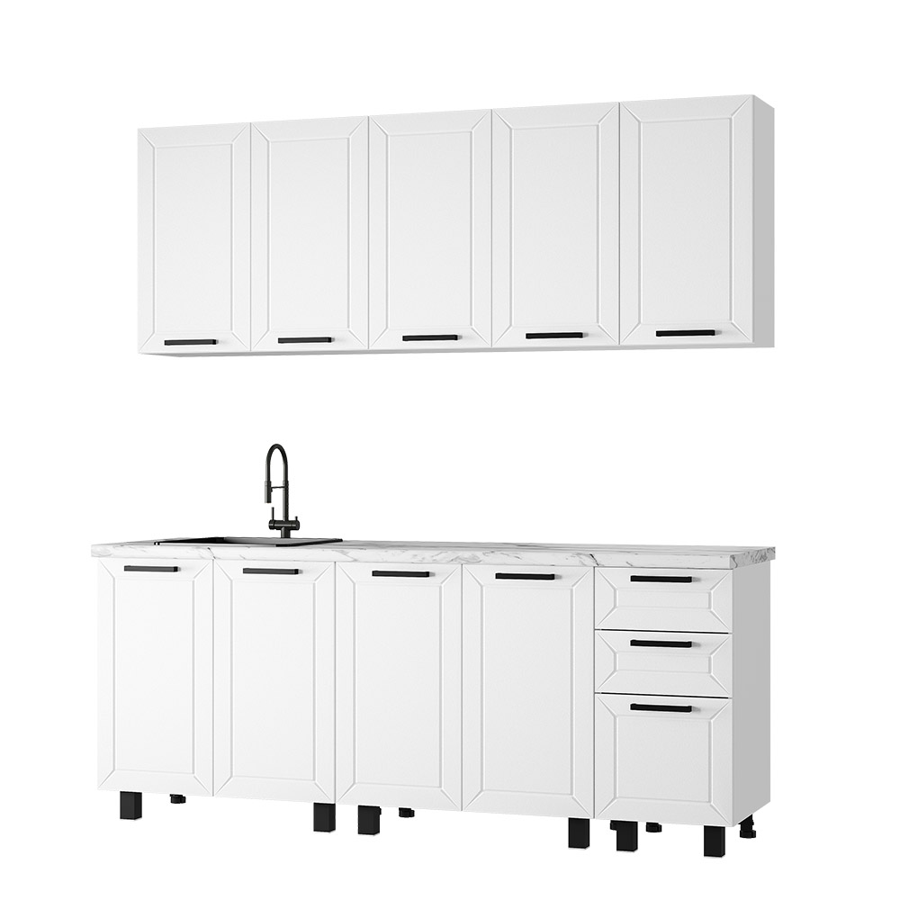 Кухня 2,0 м Селина жемчужно-белый MF31