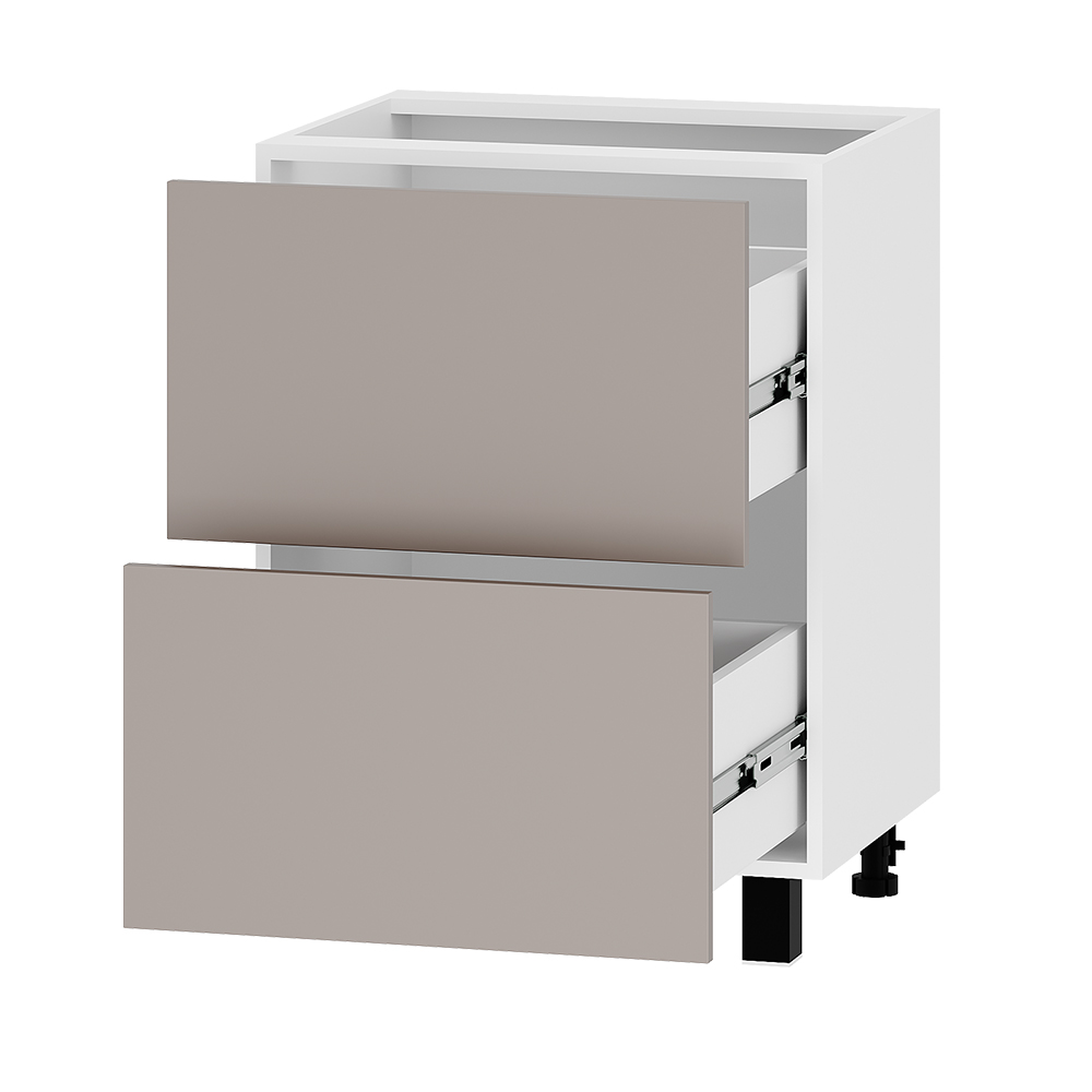 Кухонный шкаф-стол напольный Р2Я 600 (h820) (рабочий на 600 мм с двумя ящиками)