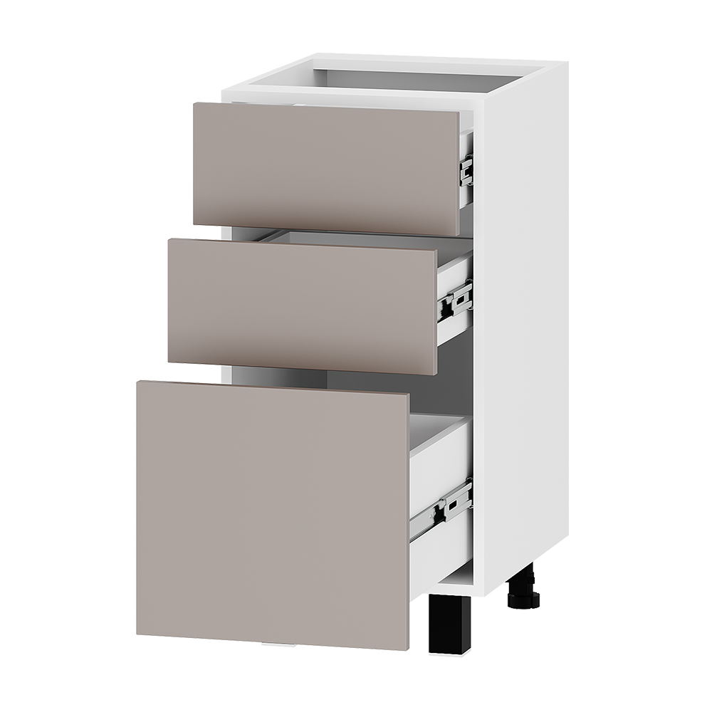 Кухонный шкаф-стол напольный Р3Я 400 (h820) (рабочий на 400 мм с тремя ящиками)