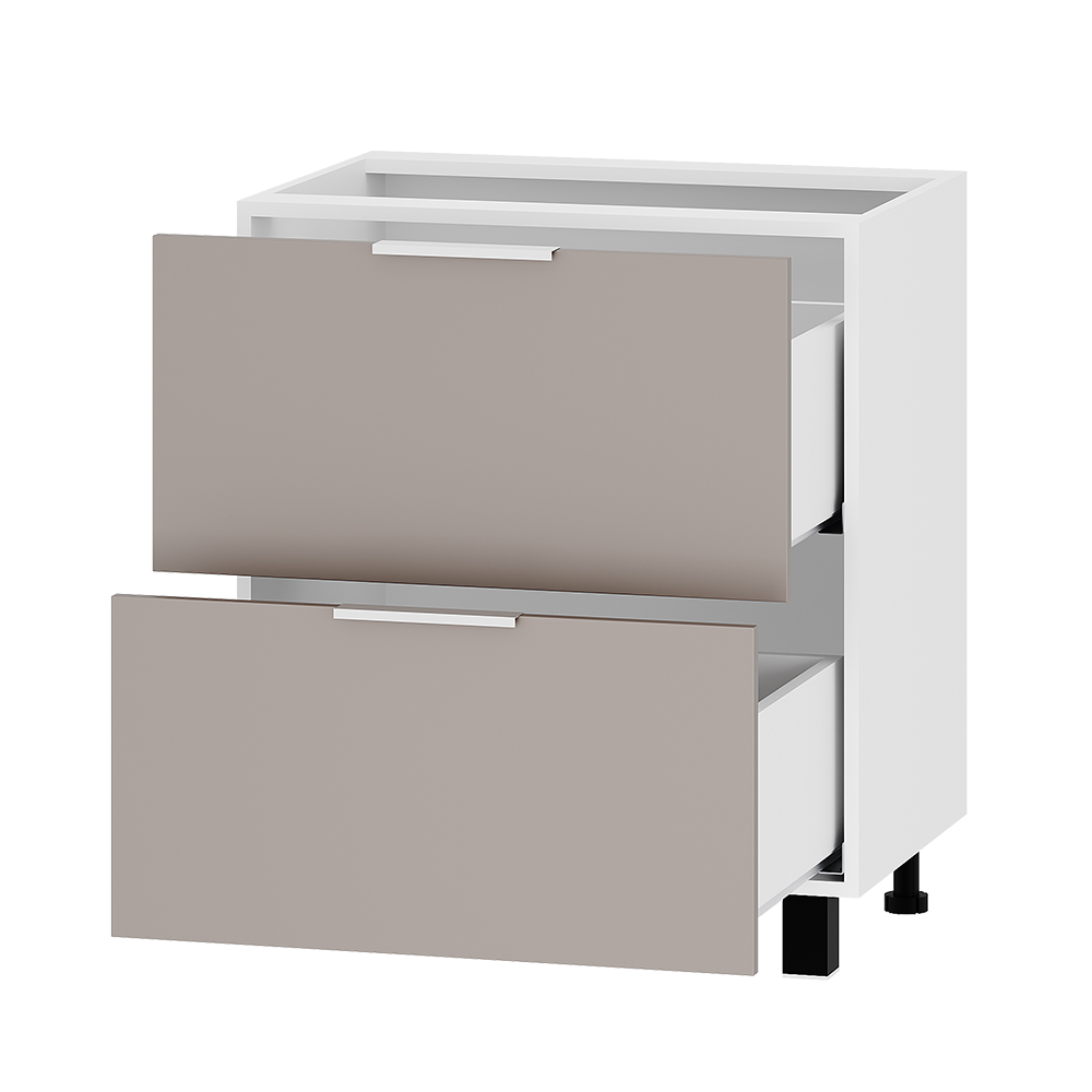 Кухонный шкаф-стол напольный РС2Я 700 (h820) (рабочий на 700 мм с двумя ящиками скрытого монтажа)