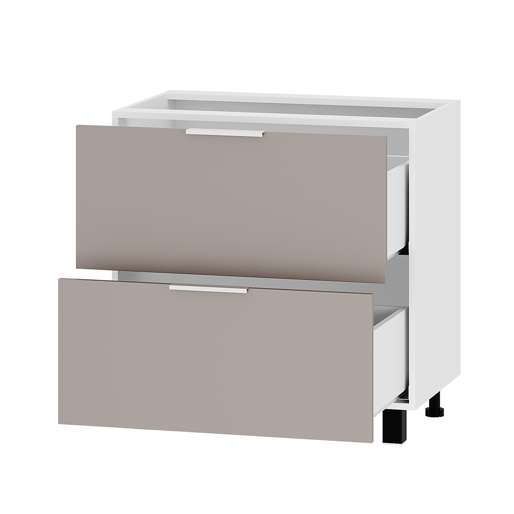 Кухонный шкаф-стол напольный РС2Я 800 (h820) (рабочий на 800 мм с двумя ящиками скрытого монтажа)