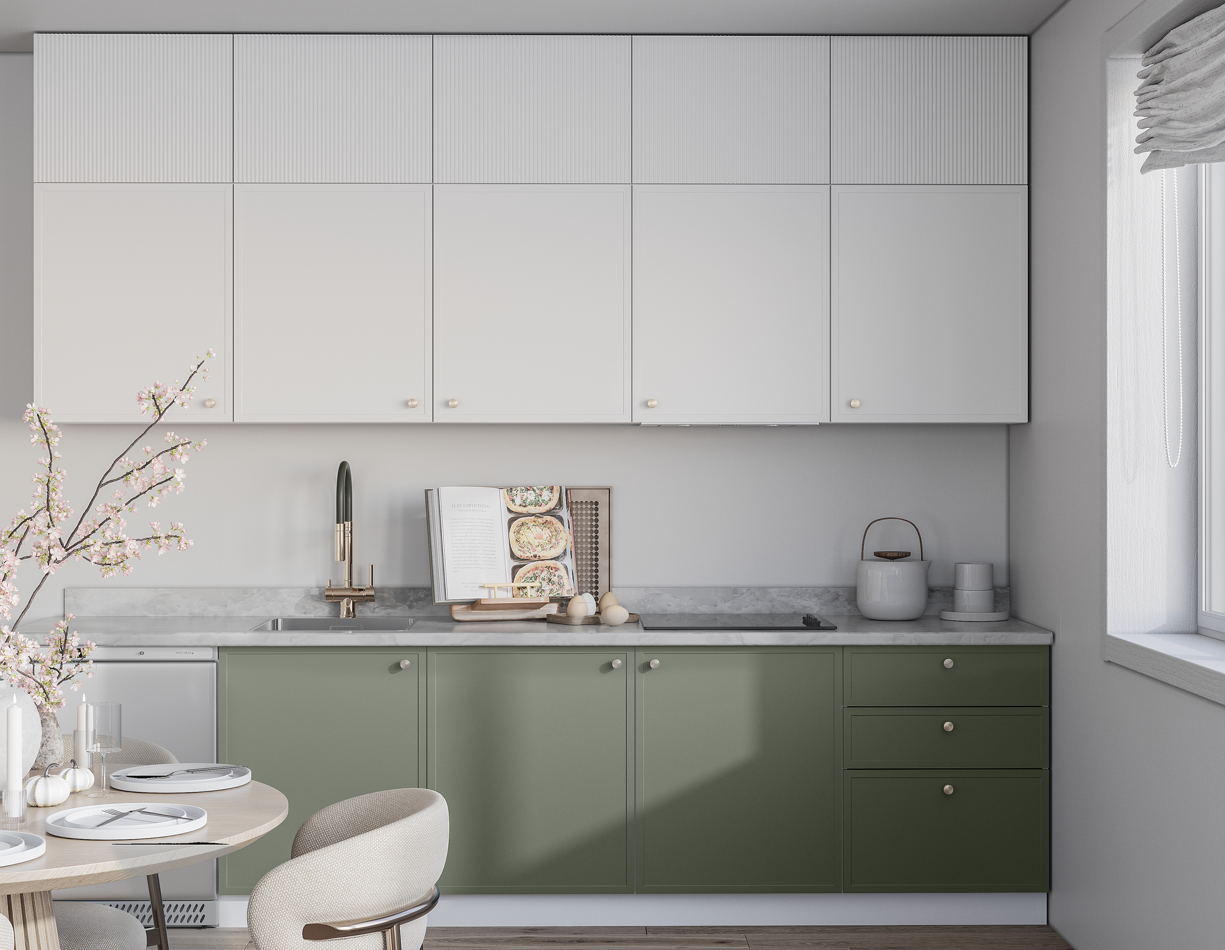 Астрид-эвкалипт софт MF12, Астрид-эмаль белая F26, Рейка-эмаль белая F26