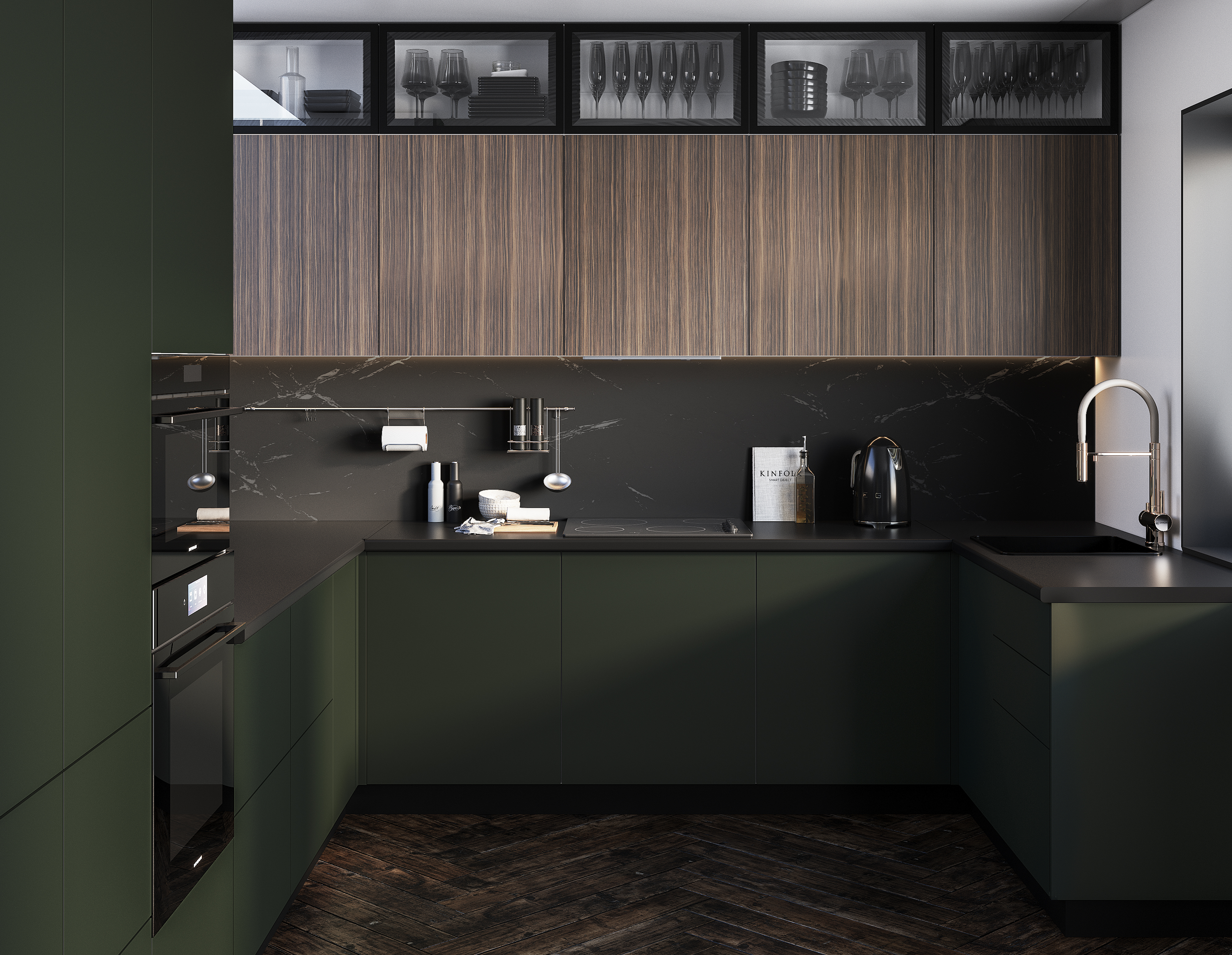 Мыло шпон орех М11, грин нубук М07