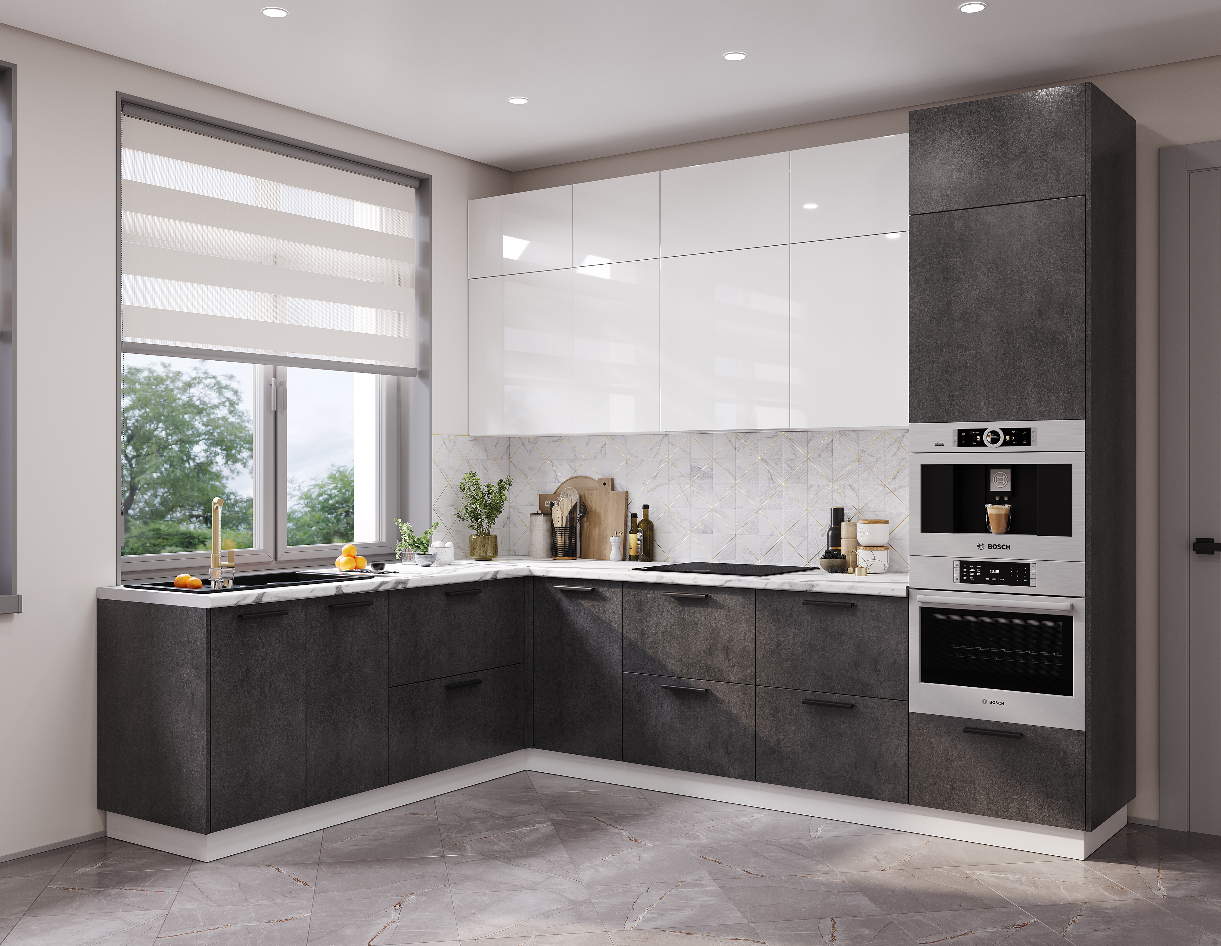 Мыло бетон графит M25, белый глянец MF07