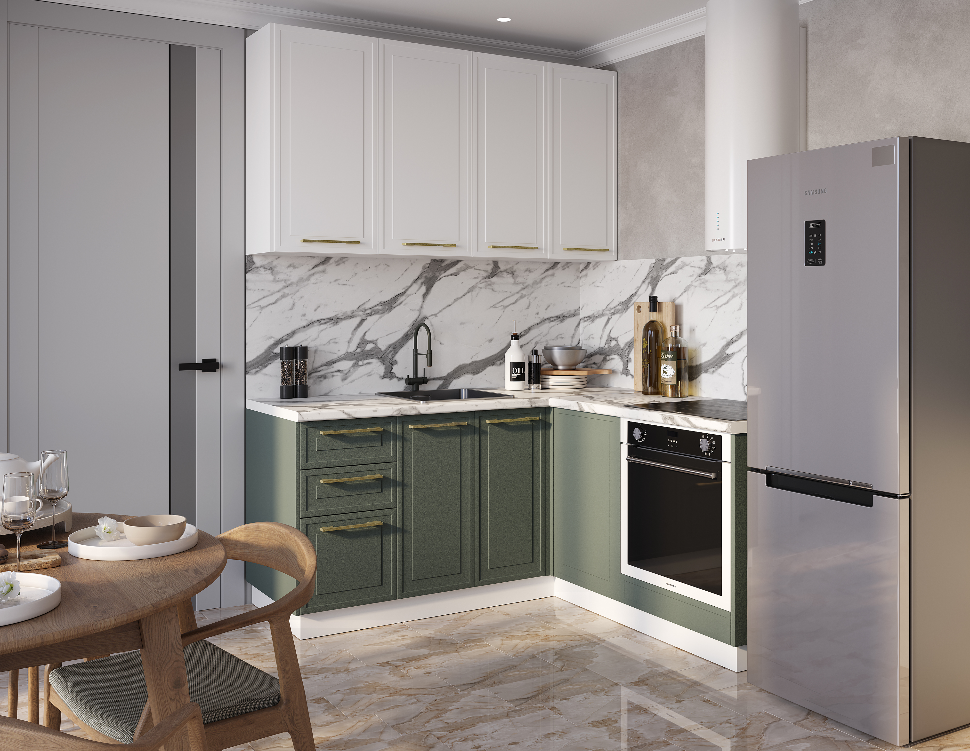 Адель эмаль белая F26, авокадо MF20