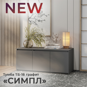 Новинка: тумба "Симпл" ТБ-18 графит