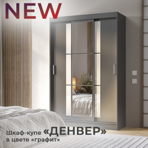Новинка: шкаф-купе "Денвер" ШКК-03 графит