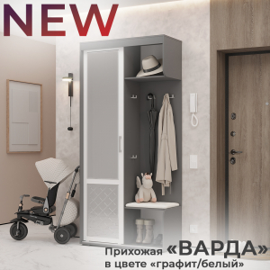 Новинка: прихожая "Варда" графит/белый