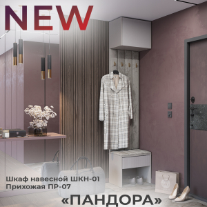 Новинки: шкаф навесной ШКН-01, прихожая ПР-07 "Пандора"