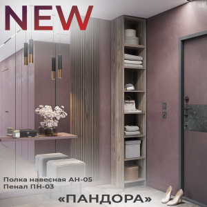 Новинки: полка навесная АН-05, пенал ПН-03 "Пандора"