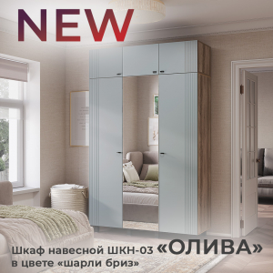 Новинка: шкаф навесной "Олива" ШКН-03 в цвете "шарли бриз"