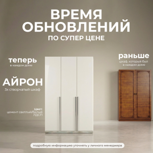 Хакнем цену! Суперцена на шкаф 3-х створчатый "Айрон"!